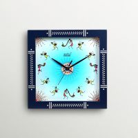 Safal Quartz Warli Art Blue Wall Clock