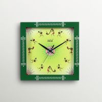 Safal Quartz Warli Art Green Wall Clock