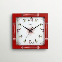 Safal Quartz Warli Art Red Clock