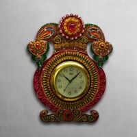 eCraftIndia Kalash Kundan Studded Wall Clock