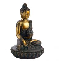 Aapno Rajasthan Charming Gold Finish Buddha Idol Showpiece