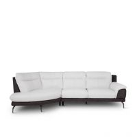Afydecor Brownstone L Shape Sofa White