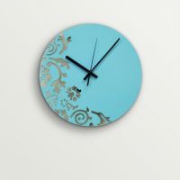 ArtEdge Elegant Blue Paisley Laser Cut Work Wall Clock