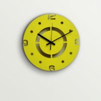ArtEdge Elegant Yellow Numeric Laser Cut Work Wall Clock
