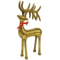 Decor Delight Golden Reindeer Statue