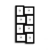 Elegant Arts And Frames 8 In 1 Black Photo Frame