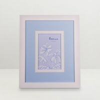 Eternia Wooden Photo Frame White Blue