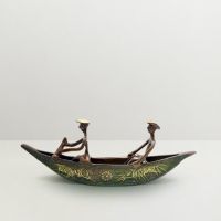 Ethnic Brass Long Kerela Boat Showpiece