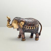 Ethnic Brass Royal Indian Elephant Showpiece