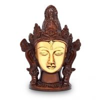 Ethnic Brass Tara Head Showpiece