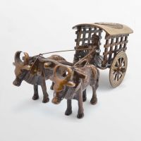 Ethnic Brass Village Bullock Cart