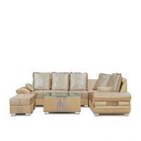 Glamour Tierney L Shape Sofa Cream And Beige
