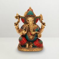 Pure Divine Blessing Ganesha Green And Red