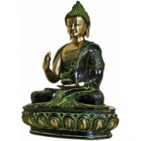 Pure Divine Debating Buddha Sitting On Lotus Flower Base