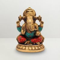 Pure Divine Ganesha Green And Red