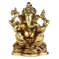 Pure Divine Ganesha Sitting Figurine