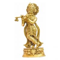 Pure Divine God Krishna With Bansuri