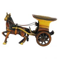 Pure Divine Horse Cart Showpiece
