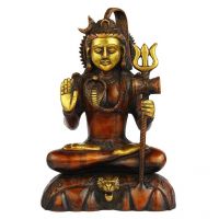 Pure Divine Sitting Lord Shiva Red