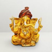 Pure Divine Turban Blessing Ganesha Golden Yellow