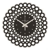 Random Web World Circle 15 inches Black Wall Clock