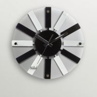Safal Quartz 12 Piece Magic Wall Clock Black And White