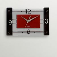 Safal Quartz Rectangular Black And Red Beauty Wall Clock