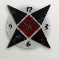 Safal Quartz Star Shaped Beauty Wall Clock Black And Red