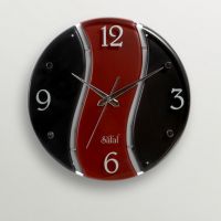 Safal Quartz Three Piece Round Beauty Wall Clock Black And Red
