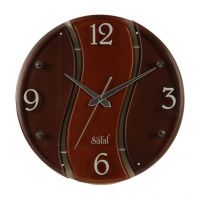 Safal Quartz Wall Clock Brown