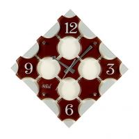 Safal Quartz Wall Clock Brown & Silver