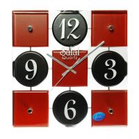 Safal Quartz Wall Clock Red & Black