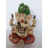 Shilp Ivory Pagdi Ganesha With Foiling