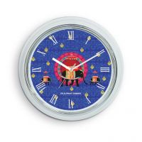 The Elephant Company Elephant Butti Wall Clock Blue And Chrome