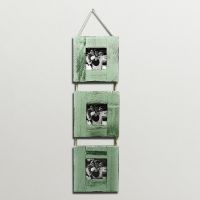 Aapno Rajasthan Three Level Green Photo Frame With A Rope Accent