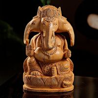 Aapno Rajasthan Well Carved Wooden Ganesh