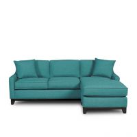Afydecor Giverny L Shape Sofa Blue