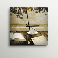 ArtEdge Retro Coffee And Book Wall Clock