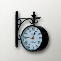 Carnations Classy 2 Sided Station Clock