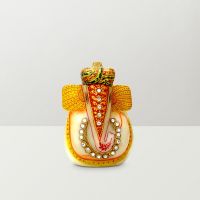 Chitra Handicraft Marble Decorative Golden Ganesh
