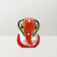 Chitra Handicraft Marble Golden Ear Ganesh