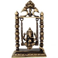 Ethnic Brass Ganesh On Jhoola
