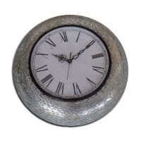 Flourish Concepts Handcrafted Silver Wall Clock