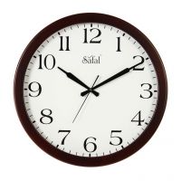 Safal Quartz Big Office Clock White & Brown