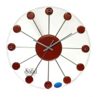 Safal Quartz Wall Clock White & Red