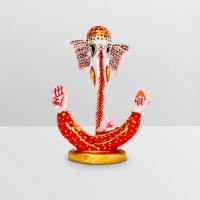 Aapno Rajasthan Crafted Half Ganesh Idol With Hand Painted Designs