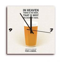 Height Of Designs No Beer In Heaven Wall Clock