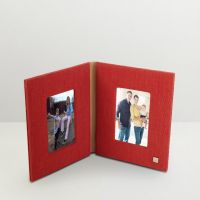 Maspar Two Color Rib Red Photo Frame Double