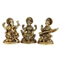 Pure Divine Ganesha Luxmi Saraswati 3 Pcs