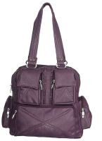 World Class Leather Women's Shoulder Bag (162WCL4C, Purple)